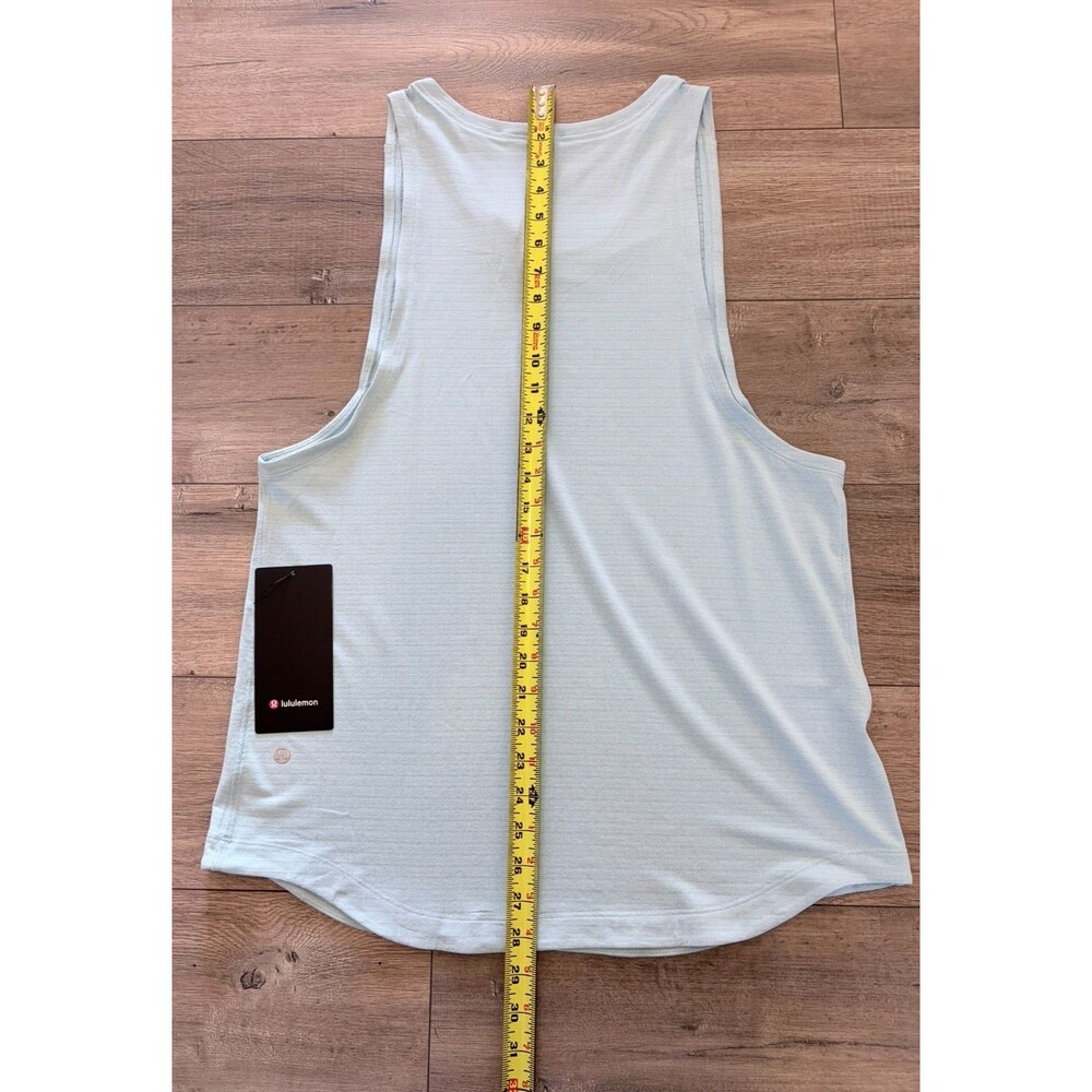 LULULEMON License To Train Tank Top Mens M Monaco Blue Mesh Strips Quick Dry - Picture 5 of 8